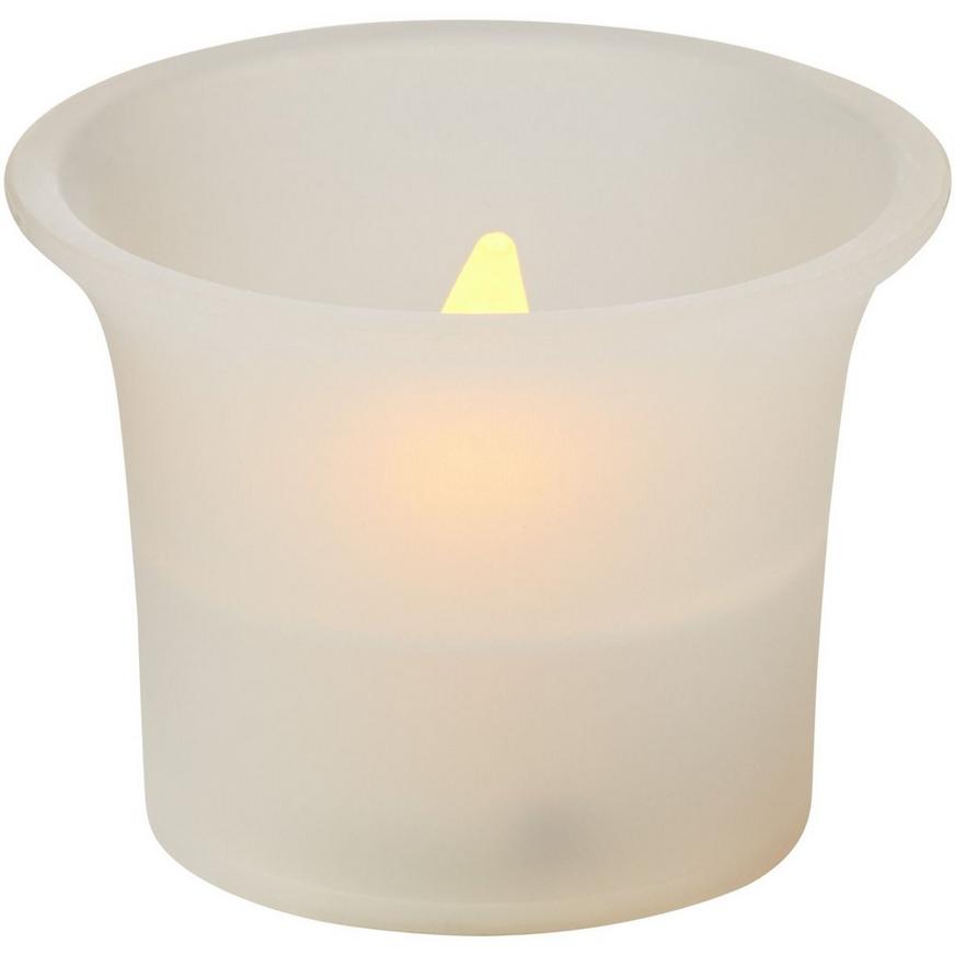 White Flared Votive Flameless LED Candles 6ct