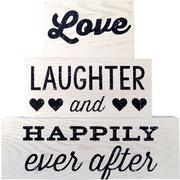 Happily Ever After Block Signs 3pc