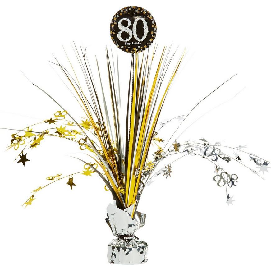 80th Birthday Sparkling Celebration Age 80 Table Party Decoration Centerpiece for sale online 