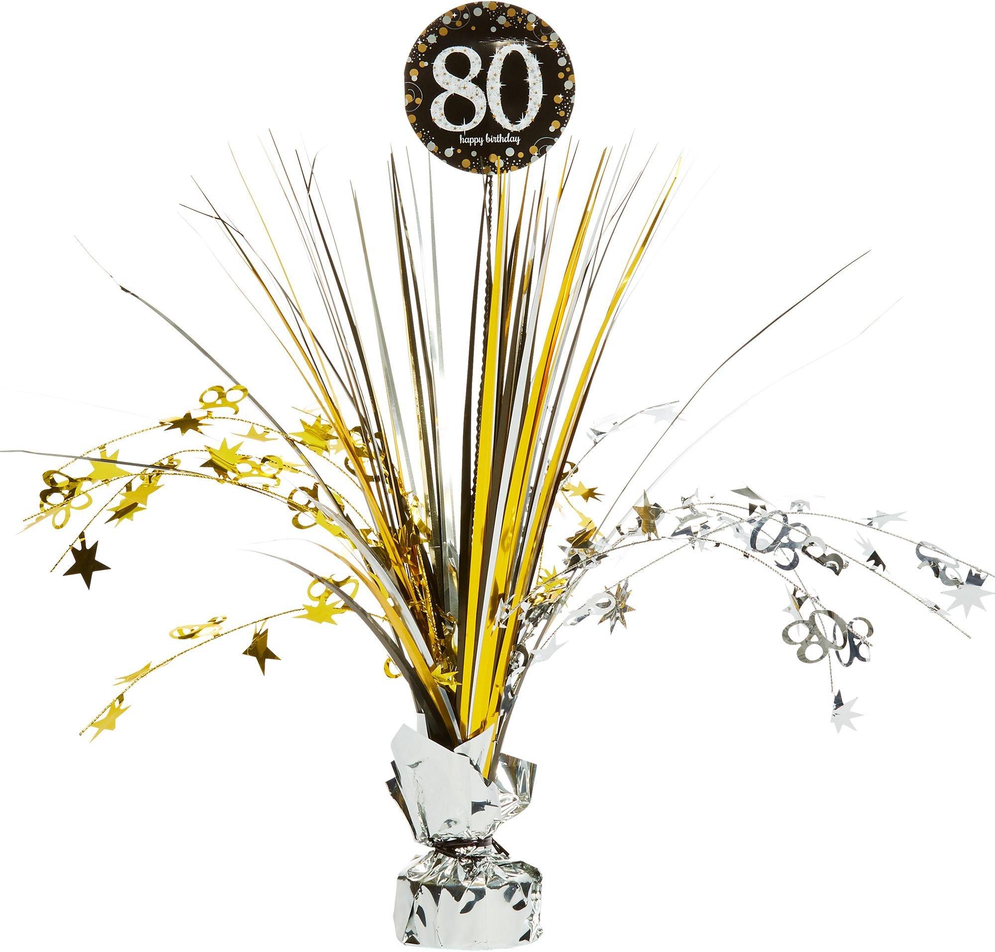 80th Birthday Spray Centerpiece - Sparkling Celebration