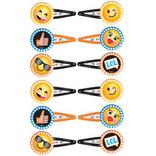 Smiley Hair Clips 12ct
