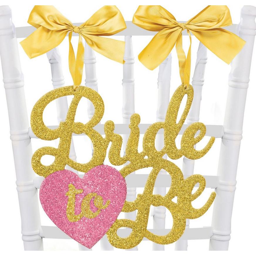 Glitter Bride-to-Be Chair Sign