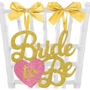 Glitter Bride-to-Be Chair Sign