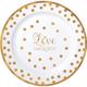 Sparkling Gold Wedding Premium Plastic Dinner Plates 10ct