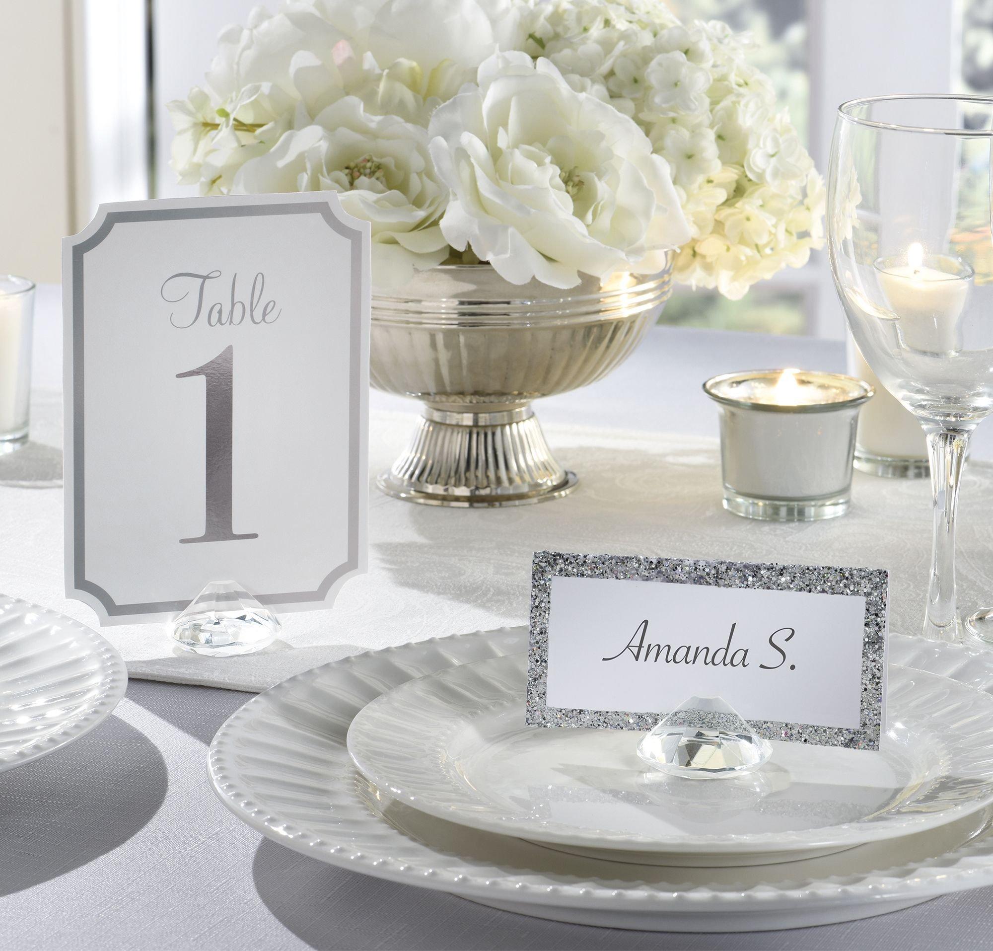 Clear Gem Place Card Holders 10ct