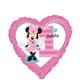 1st Birthday Minnie Mouse Heart Balloon