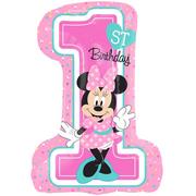 Giant 1st Birthday Minnie Mouse Balloon, 28in
