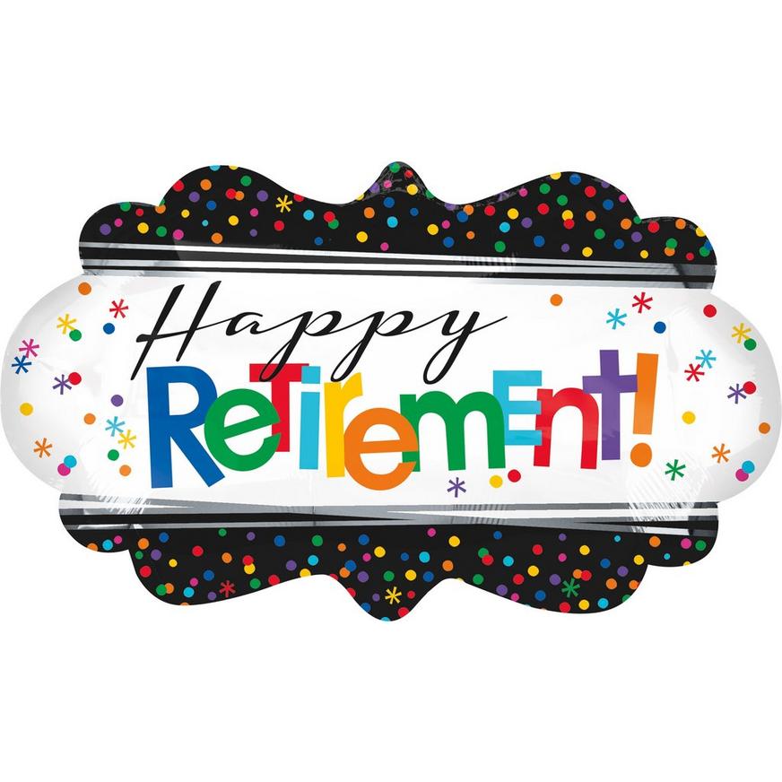 Happy Retirement Celebration Balloon 27in x 16in