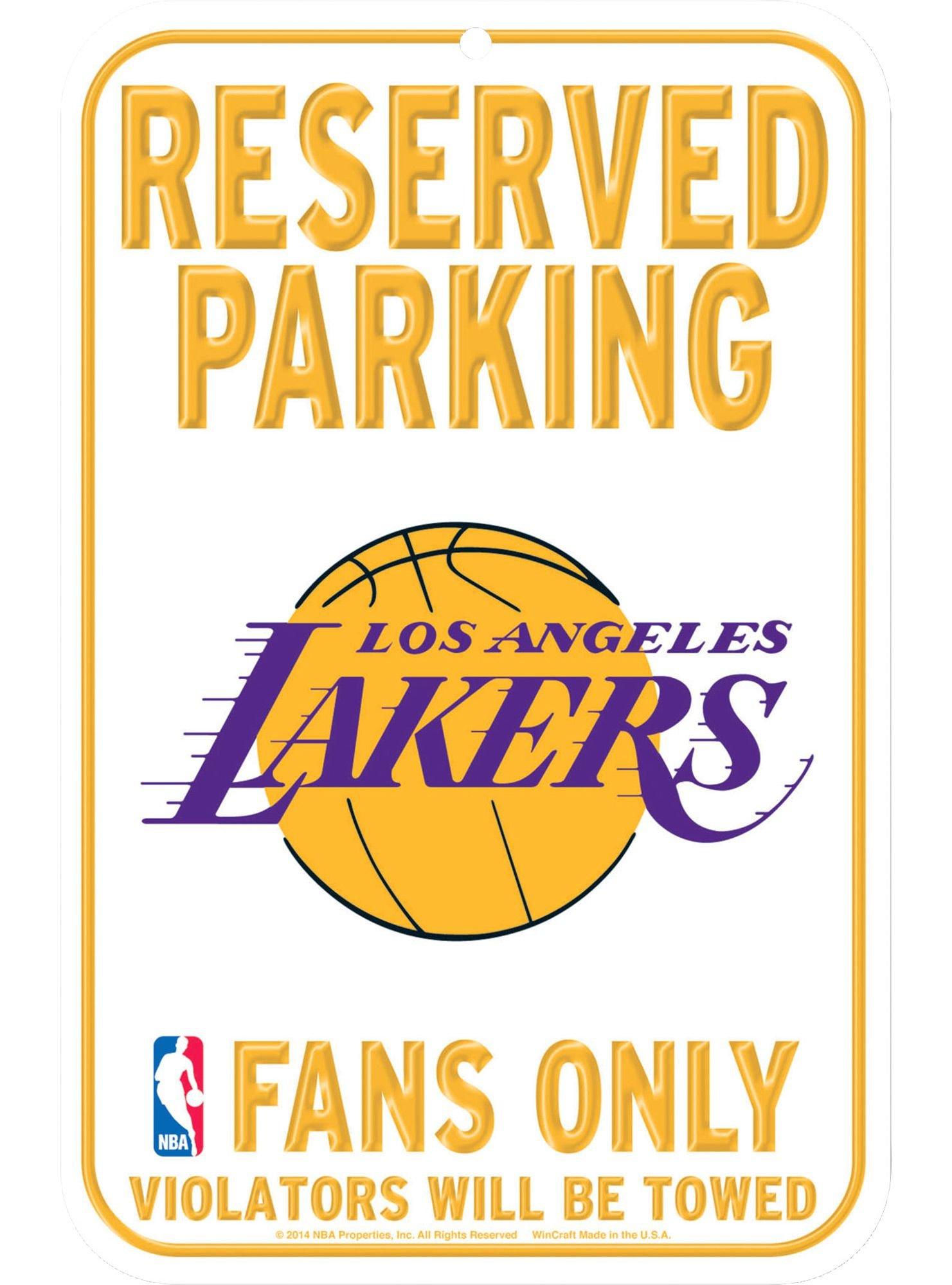 reserved parking los angeles lakers sign 10 3 4in x 16 1 2in party city