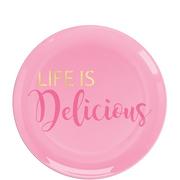 Life Is Delicious Premium Plastic Dessert Plates 20ct