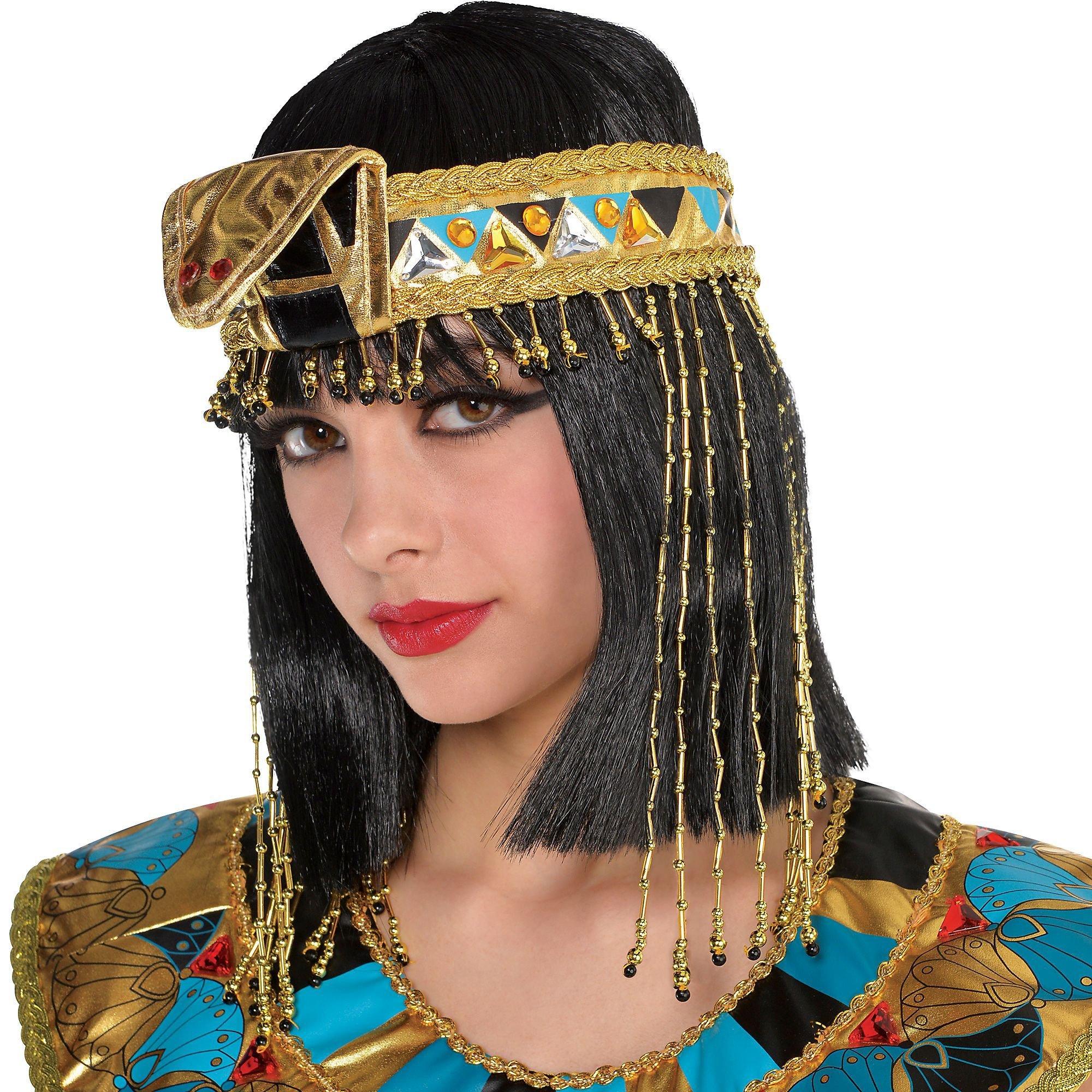 Cleopatra Egyptian Face Jewels ✮ Mercy London Egyptian Costume Accessories  Face Gems Jewels All In One Festival Headpiece Stick On