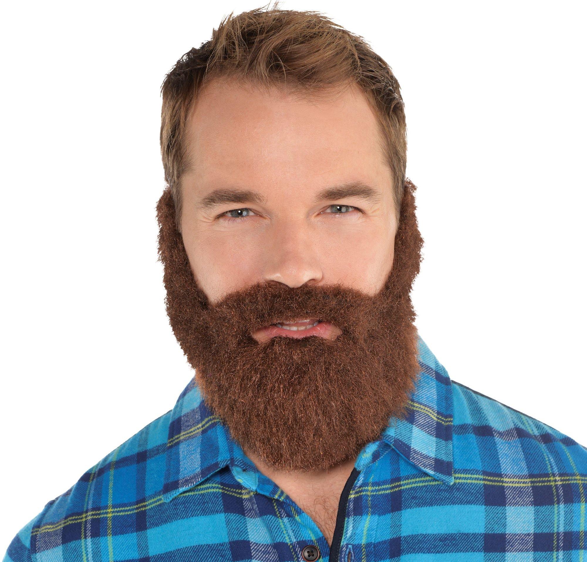 thumbnail image 2 of Thor Hair Amscan Brown Lumberjack Beard & Mustache (Adult Saudi Arabia Mutton Chops Beard 2 of 13