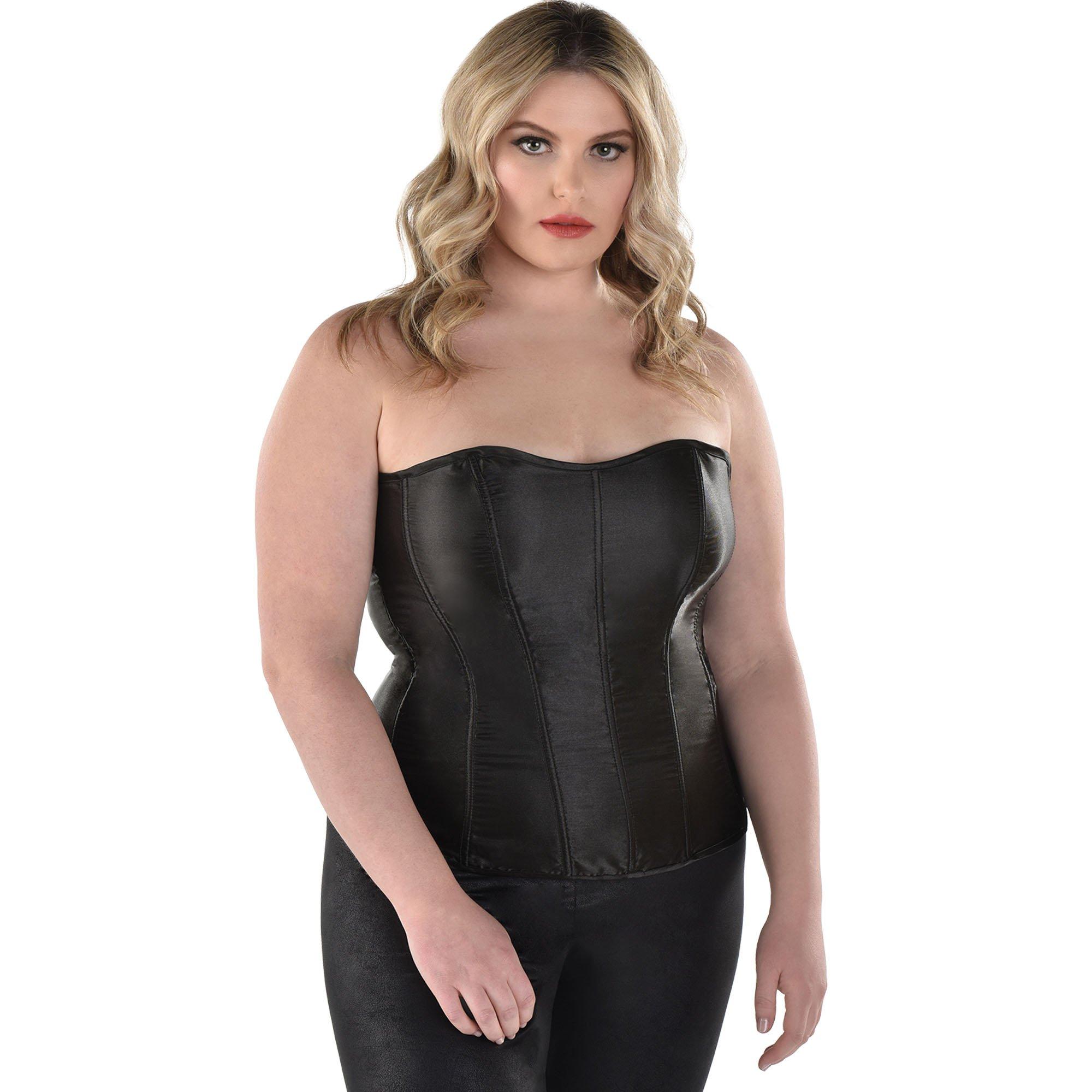 Adult Black Corset Plus Size