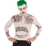 Adult Long-Sleeve Tattoo Joker Shirt - Suicide Squad