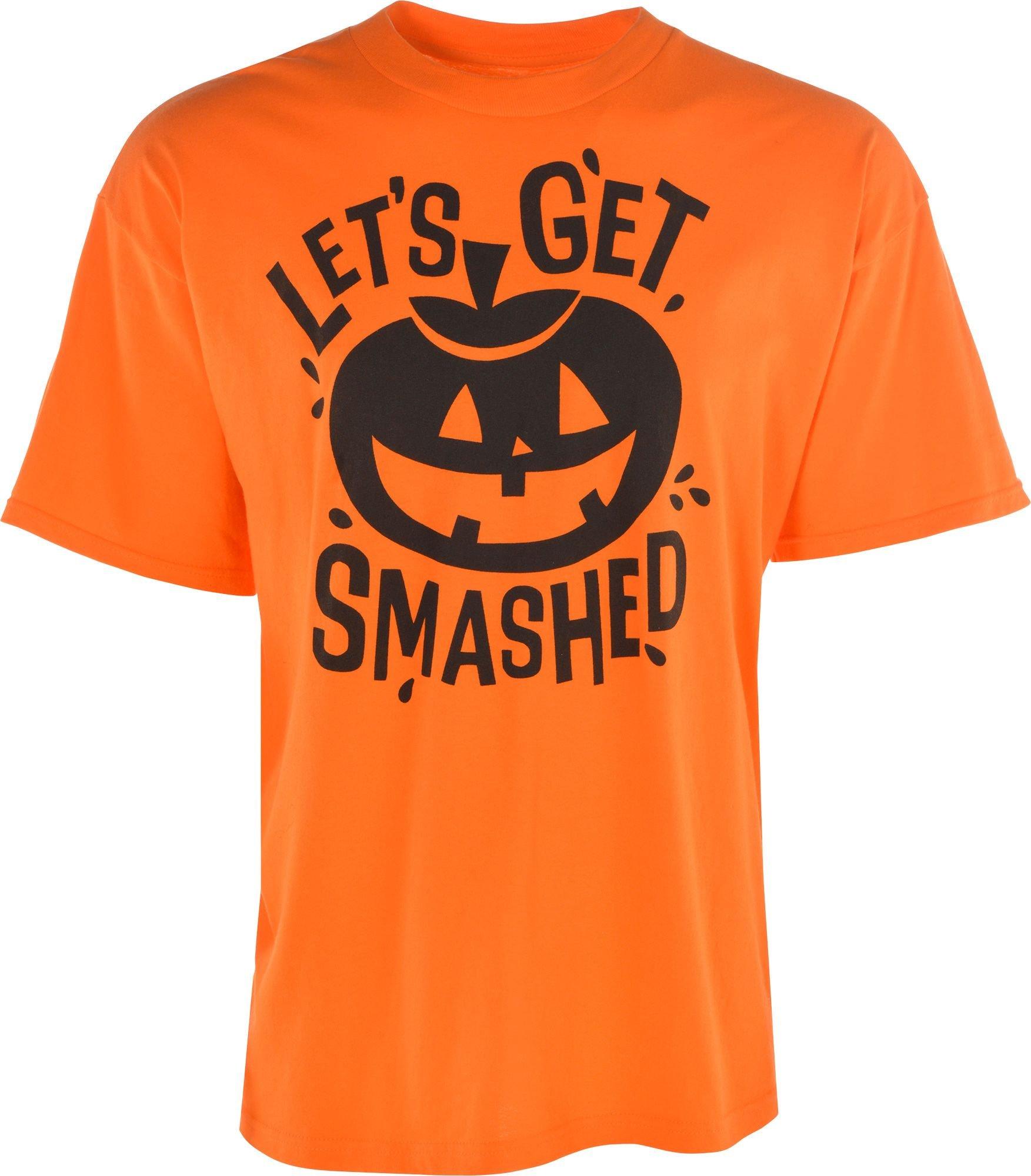 Array af Opfattelse Skæbne Adult Let's Get Smashed Jack-o'-Lantern T-Shirt | Party City