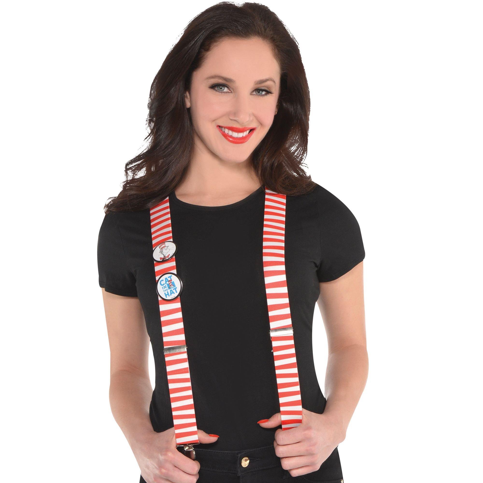 Cat in the Hat Suspenders Dr. Seuss Party City