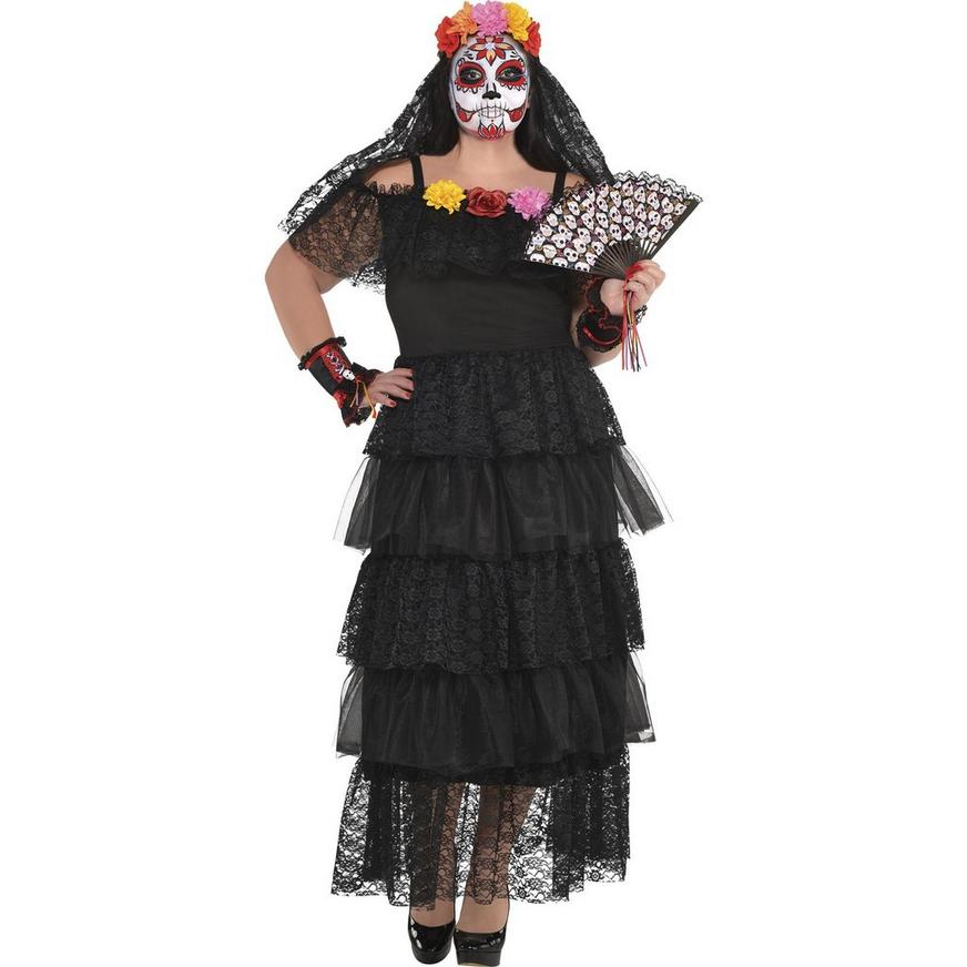 Day Of The Dead Dress CostumeAdult L 