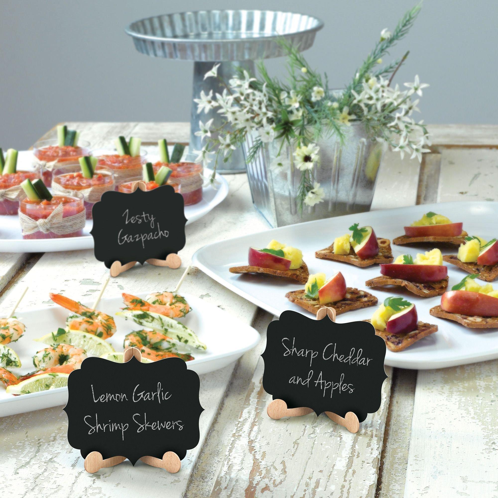 12Pcs Sign Chalkboard Signs Food Mini Board Buffet Party