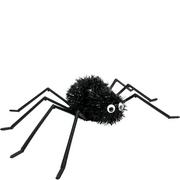 Tinsel Black Spider Decoration