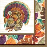 Traditional Thanksgiving Dinner Napkins 16ct
