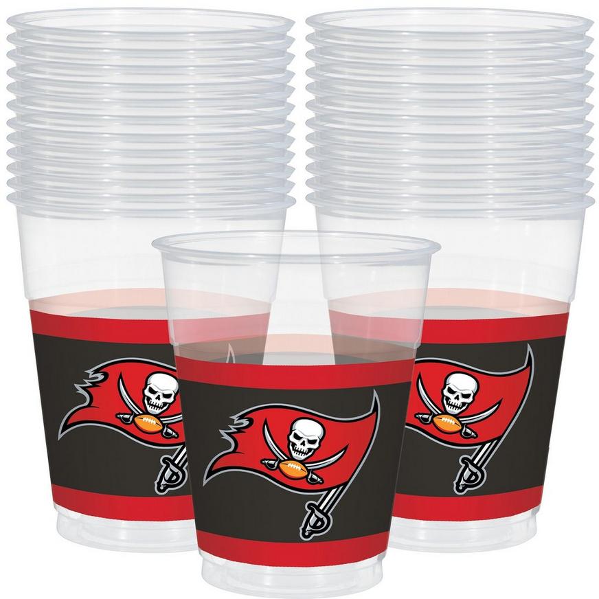 Tampa Bay Buccaneers Plastic Cups 25ct