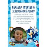 Custom Sonic the Hedgehog Photo Invitation 