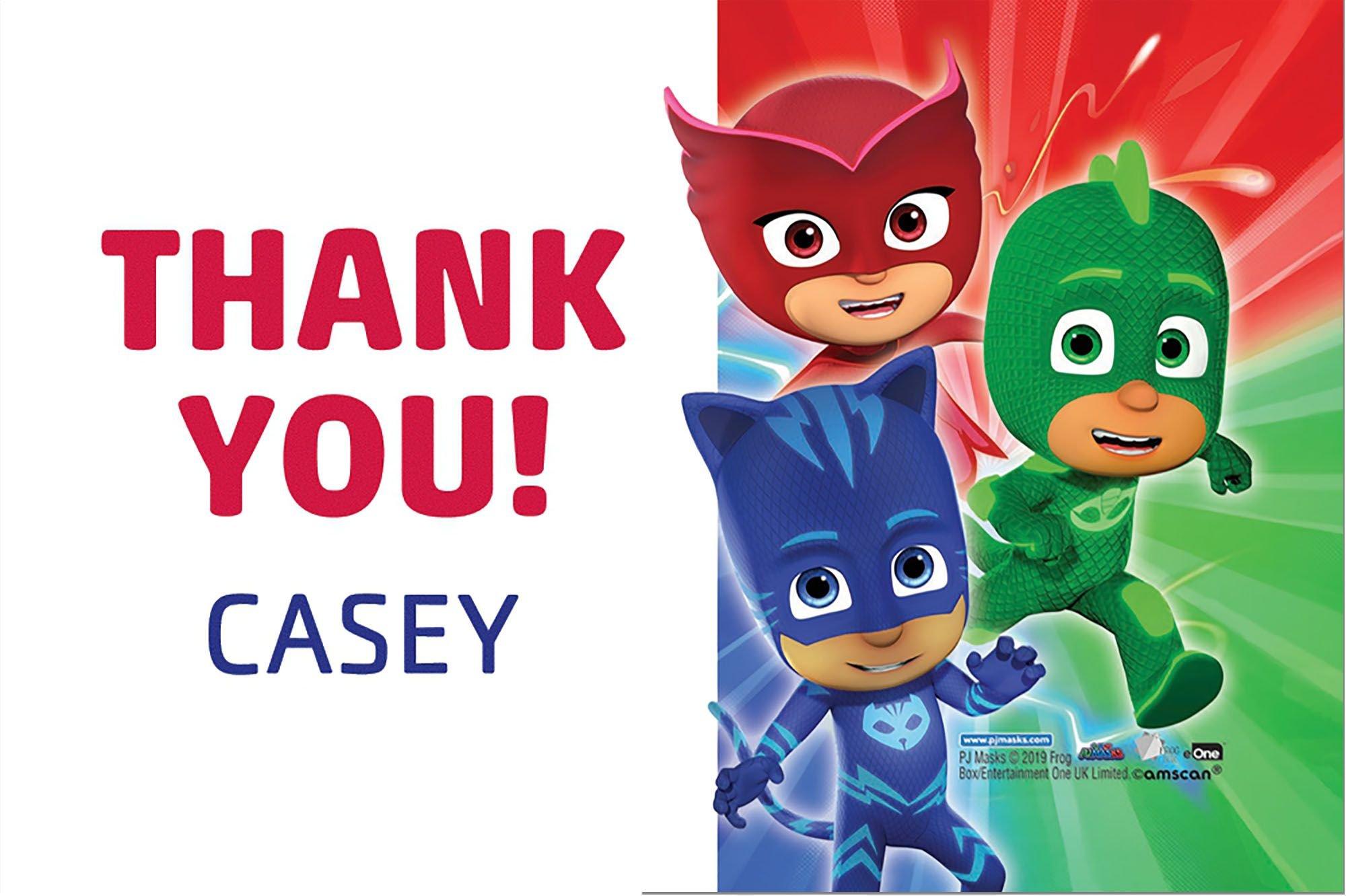 Custom PJ Masks Thank You Notes | Party City