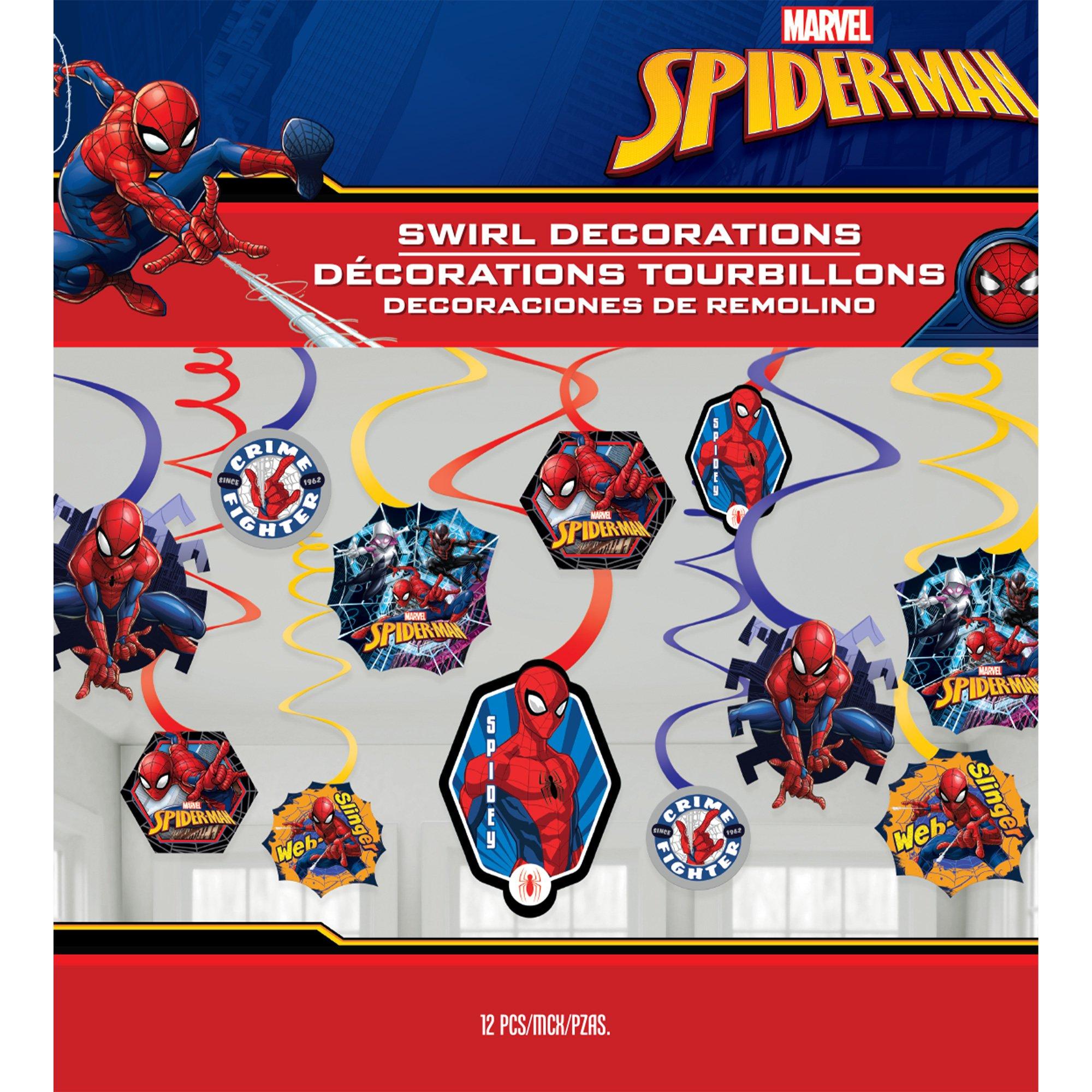 Spider-Man Webbed Wonder Swirl Decorations 12ct