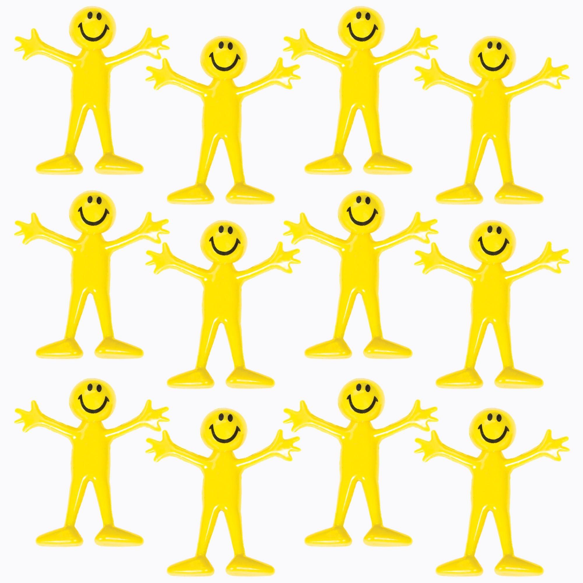 Bendable Smiley Men Favor Pack 12pc