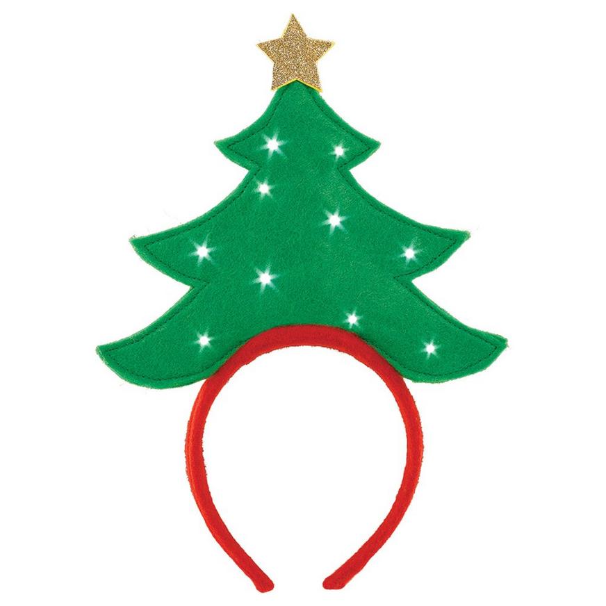 Light-Up Green Christmas Tree Headband
