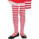 Adult Red & White Striped Tights Plus Size