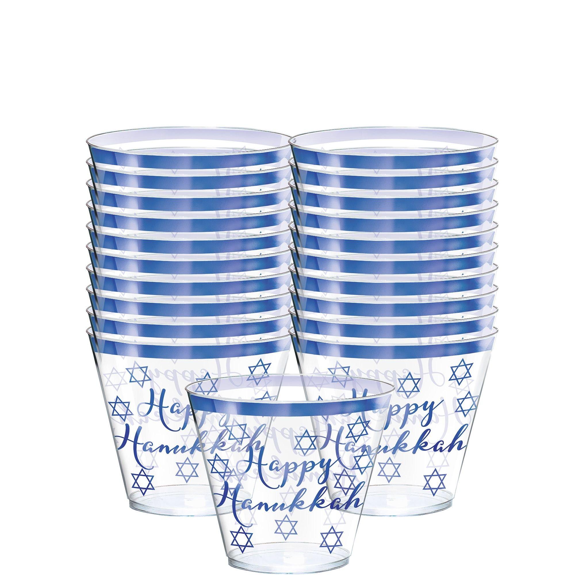 Happy Hanukkah Premium Plastic Tumblers 30ct
