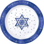 Happy Hanukkah Premium Plastic Dinner Plates 10ct
