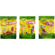 Crayola Assorted Gummies Pouches Bag, 22pc - Electric Blue, Firefly Red, Outrageous Orange, Screamin' Green & Unmellow Yellow