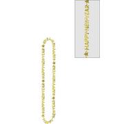 Gold Happy New Year Bead Necklace