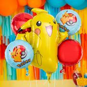 Poké Ball & Pikachu Balloon Bouquet, 5pc