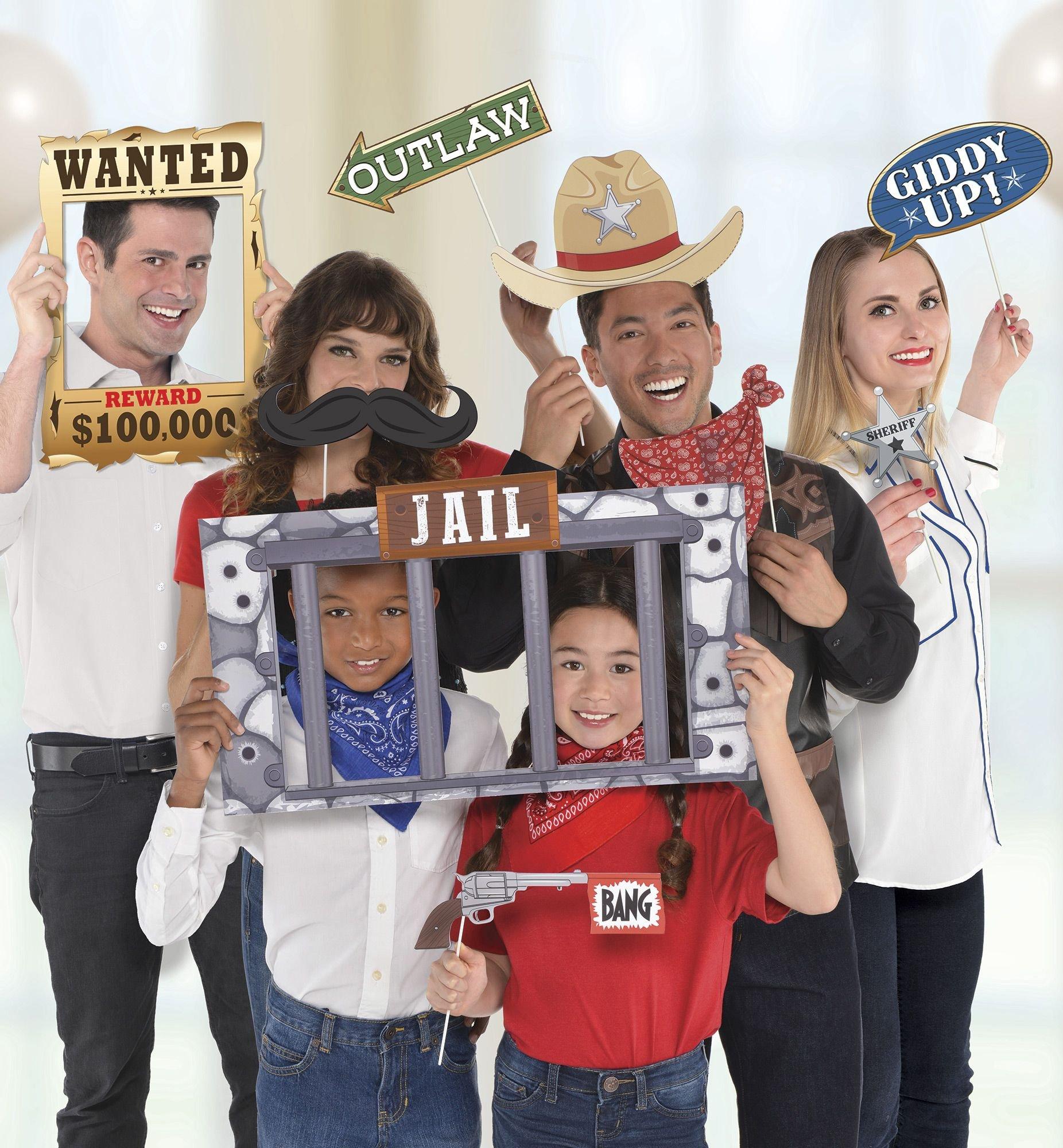 Giant Yeehaw Western Photo Booth Props 12ct Party City