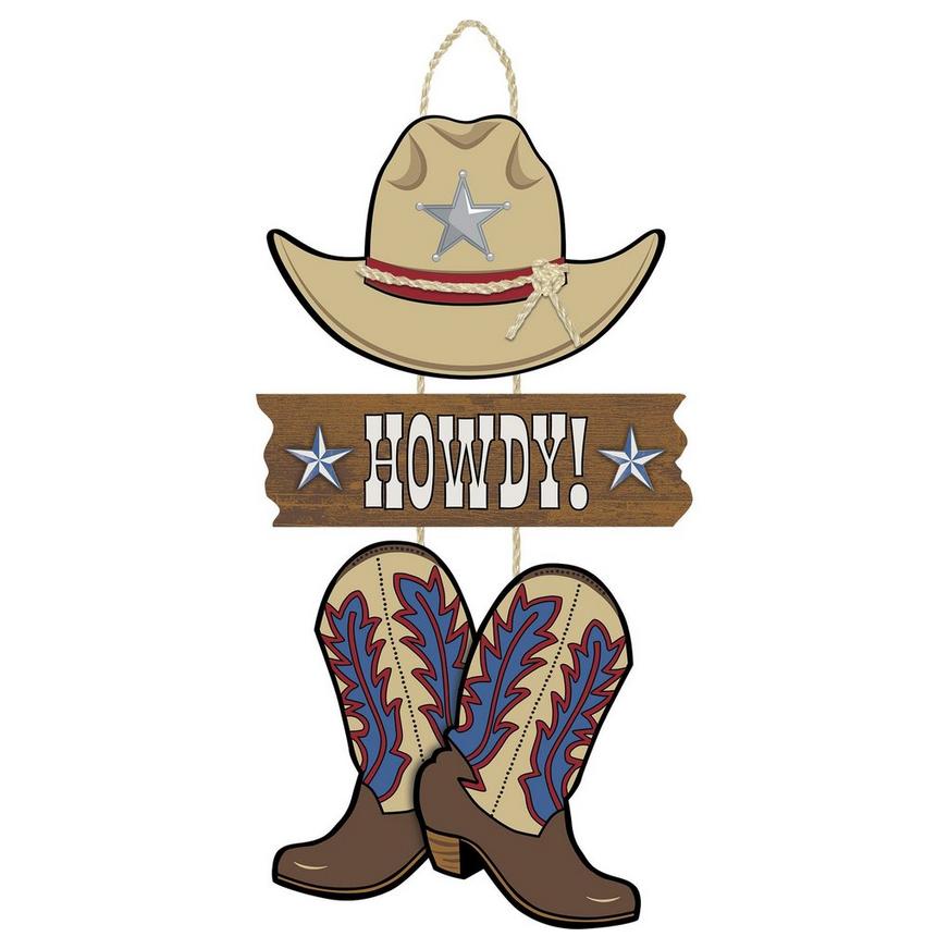Yeehaw Western Howdy Stacked Sign
