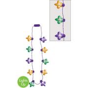 Light-Up Fleur-de-Lis Mardi Gras Necklace