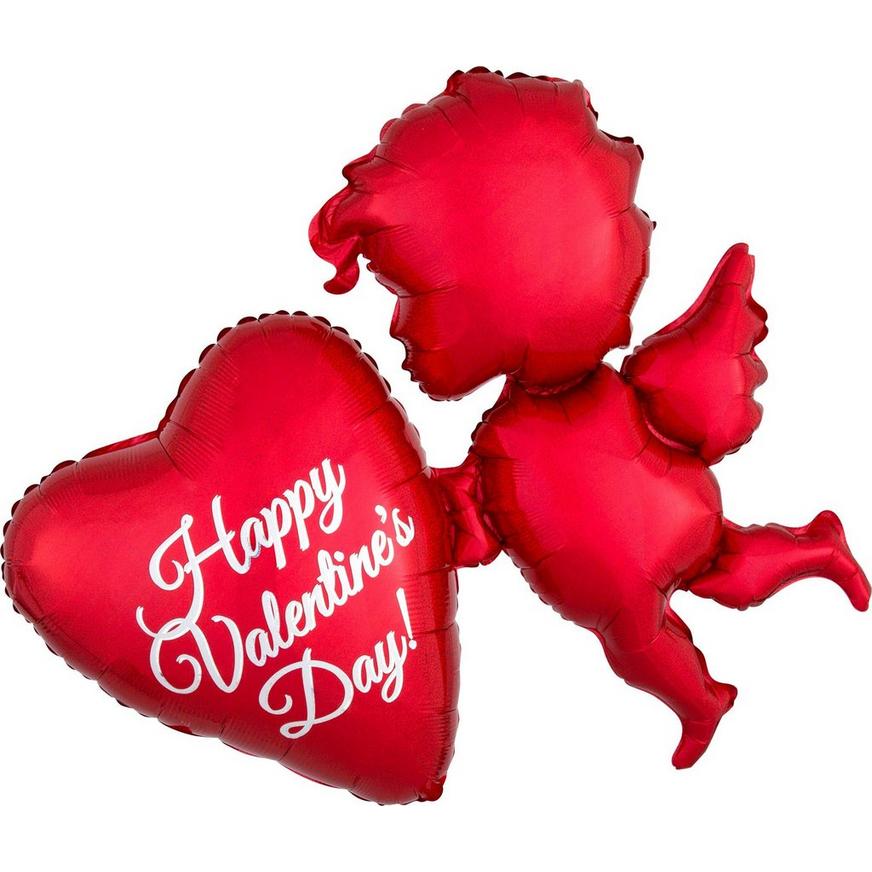 Giant Cupid Happy Valentine's Day Balloon, 34in