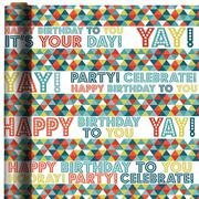 Colorful Triangles Birthday Gift Wrap