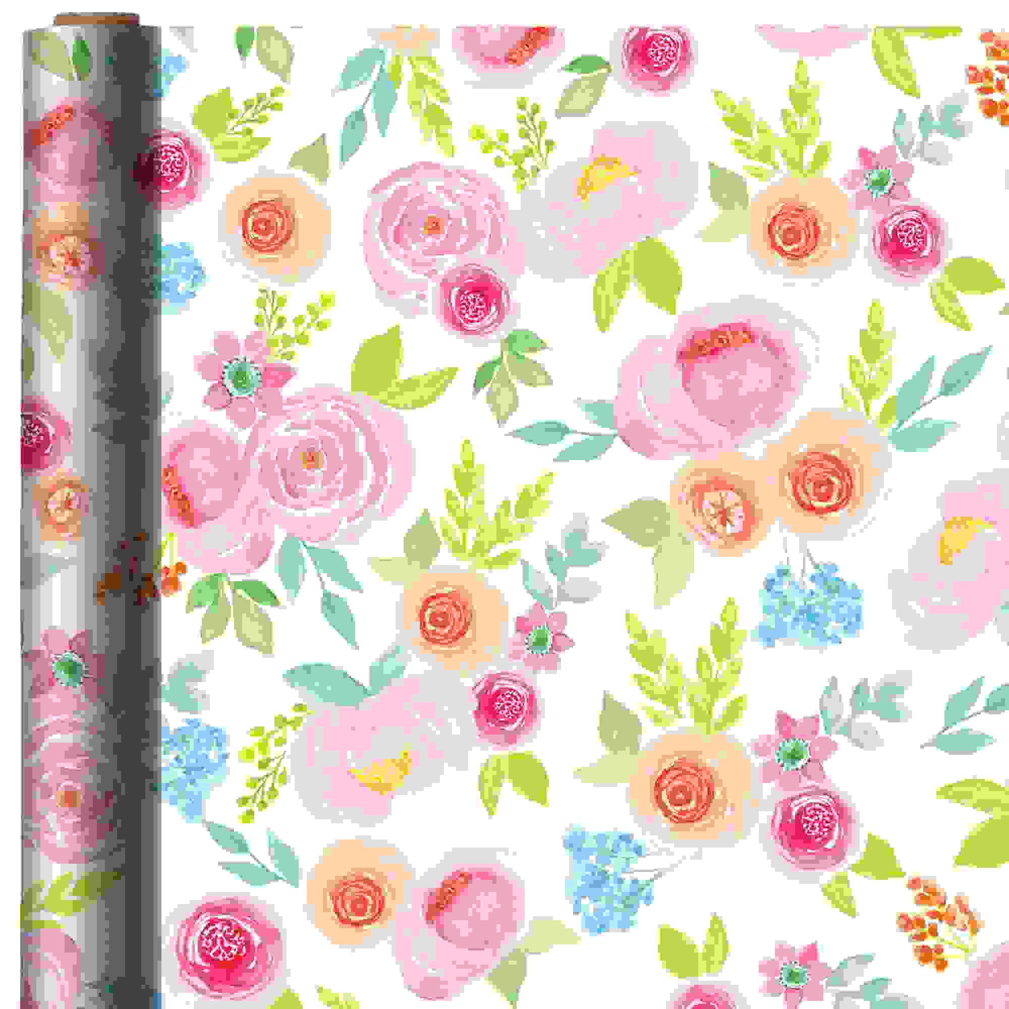 Floral Gift Wrap 16ft x 30in