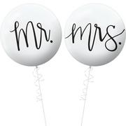 Mr. & Mrs. Wedding Balloons 2ct