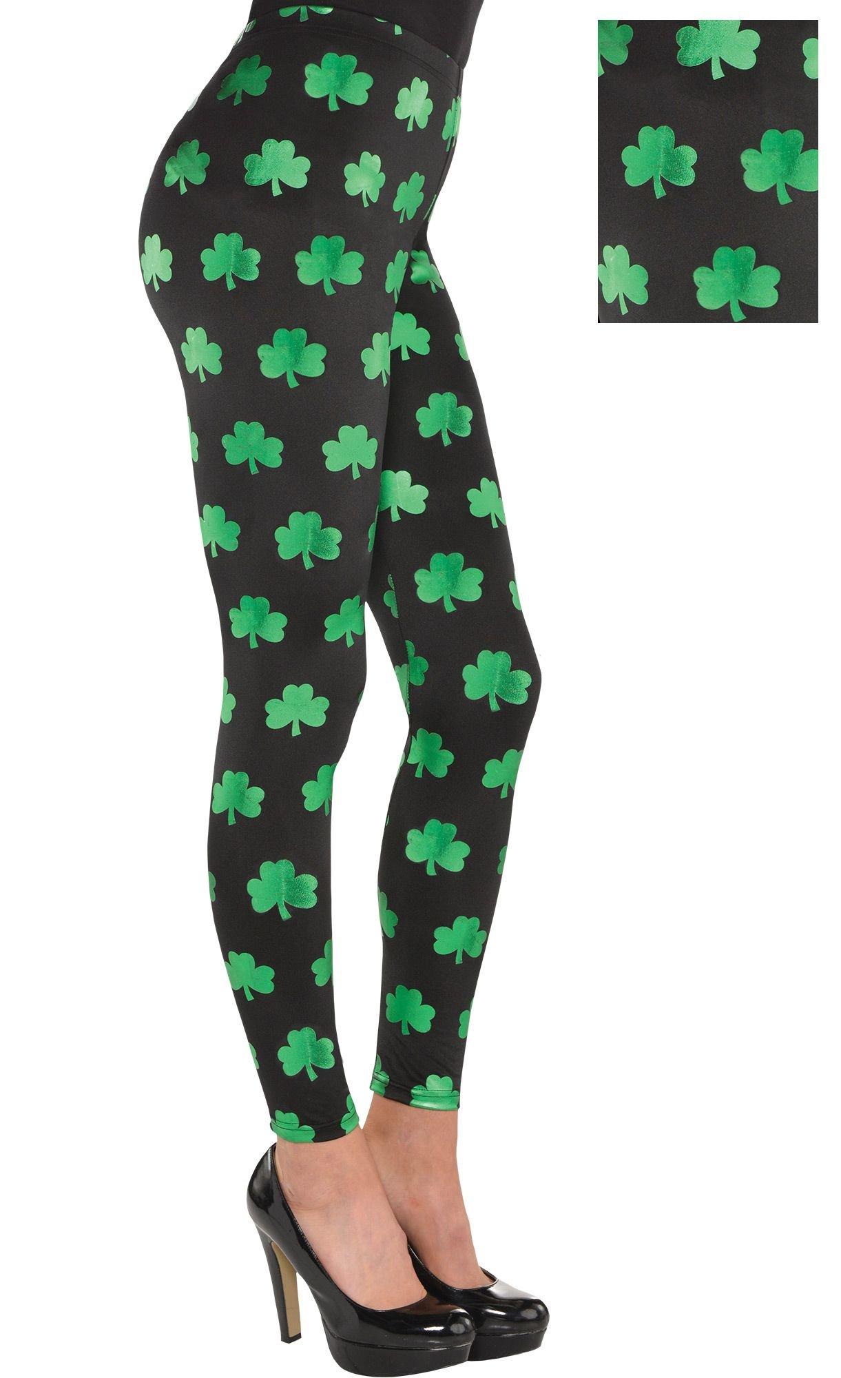 4-leaf Clover Leggings, Green Women's Teen Shamrock Lucky Horseshoe Printed  Stretch Pants / Halloween Fest Costume Party /cute Soft Tights -  Canada