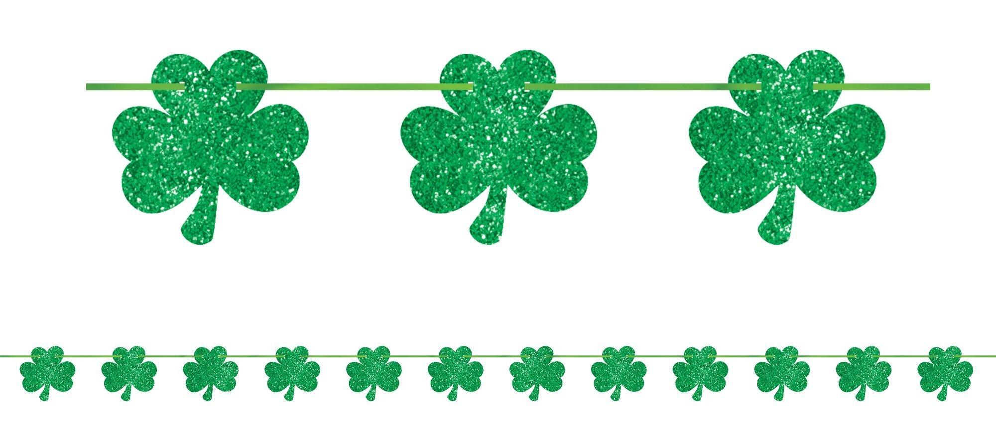 Glitter Shamrock Banner