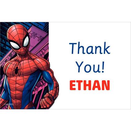 Custom Webbed Wonder Spider-Man Thank You Note