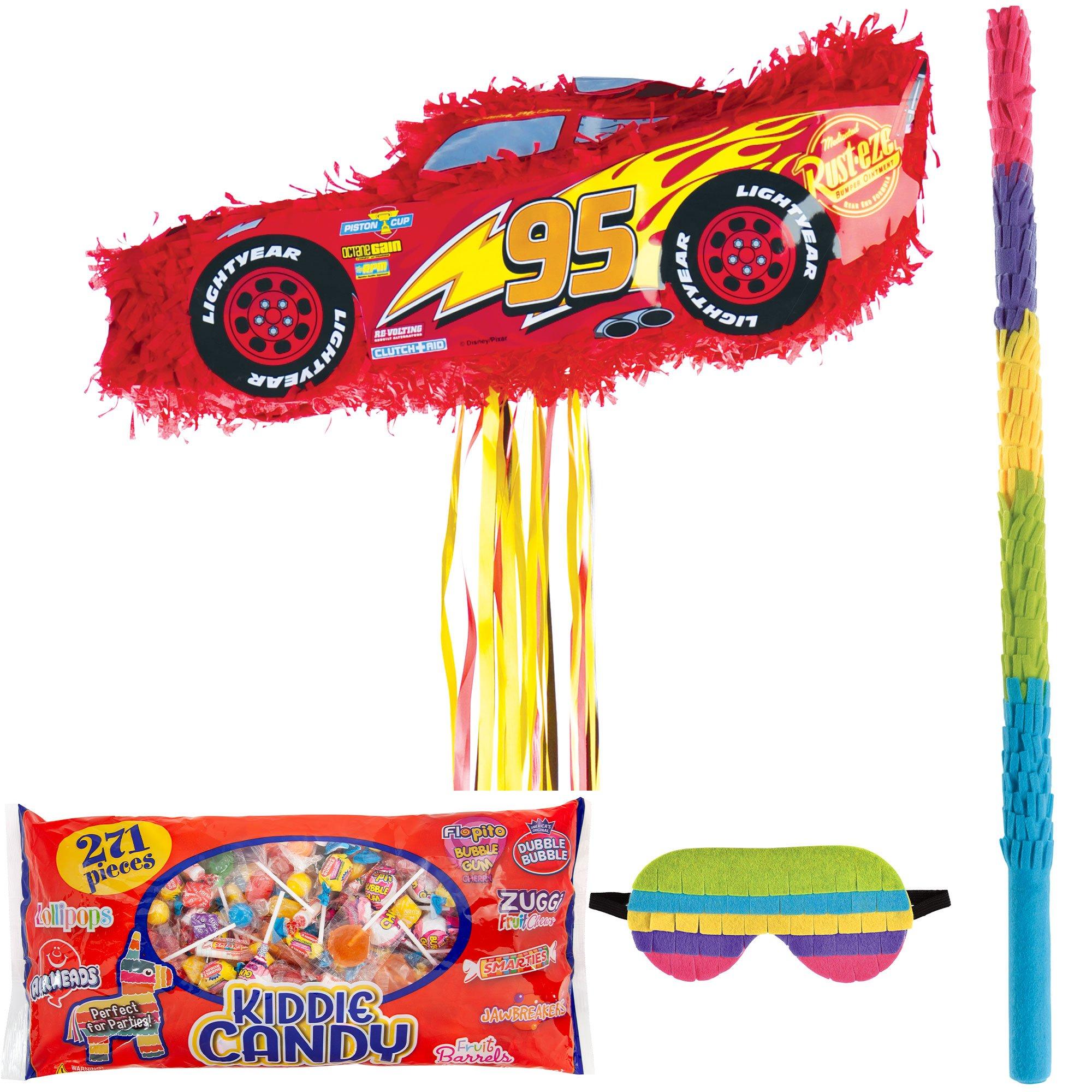 Pull String Lightning McQueen Car Pinata Kit 8 1/4in x 6in - Cars 3 | Party  City