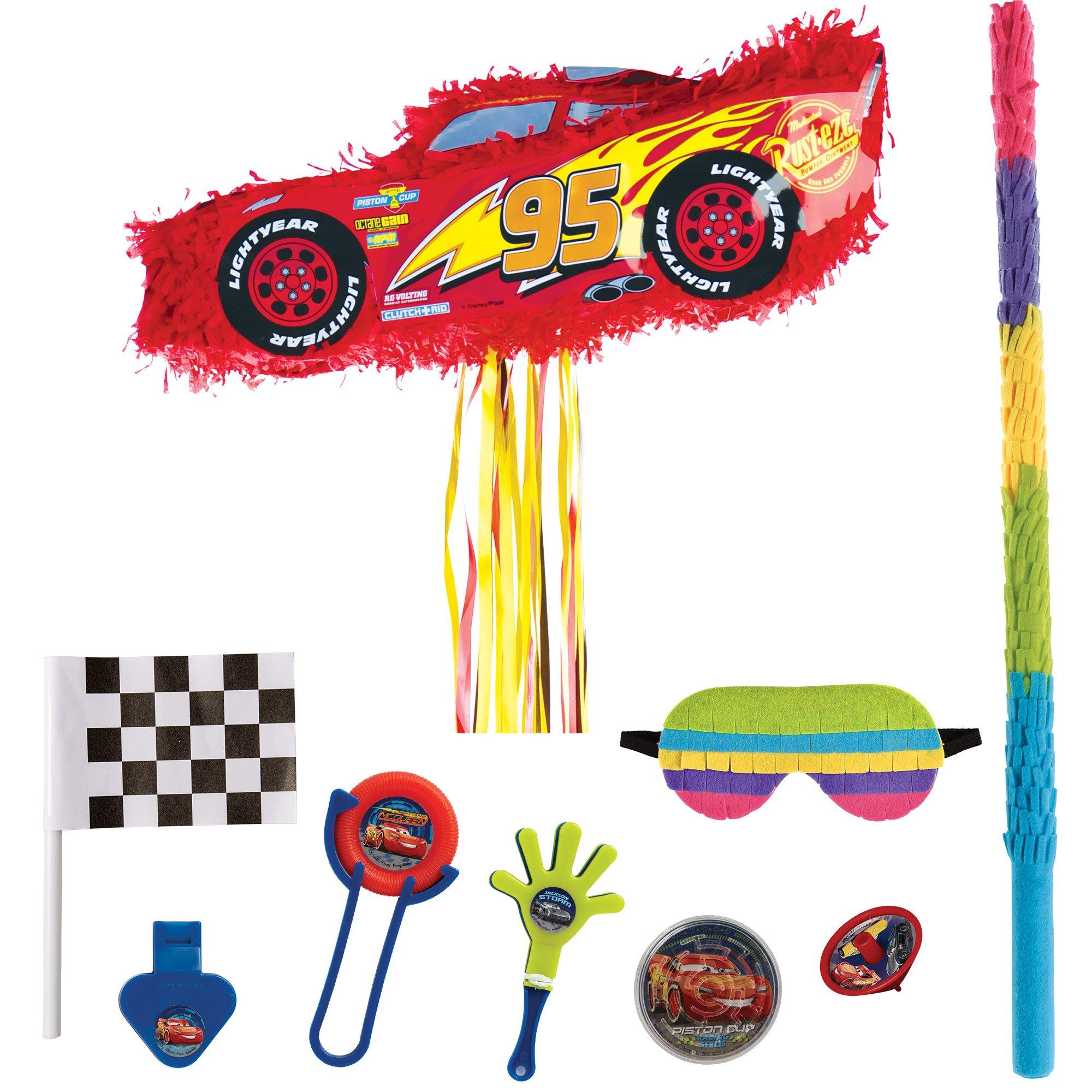 Unique-65981 Lightning Disney Cars Saetta McQueen Pinata-Tirare la Corda,  Colore, 65981