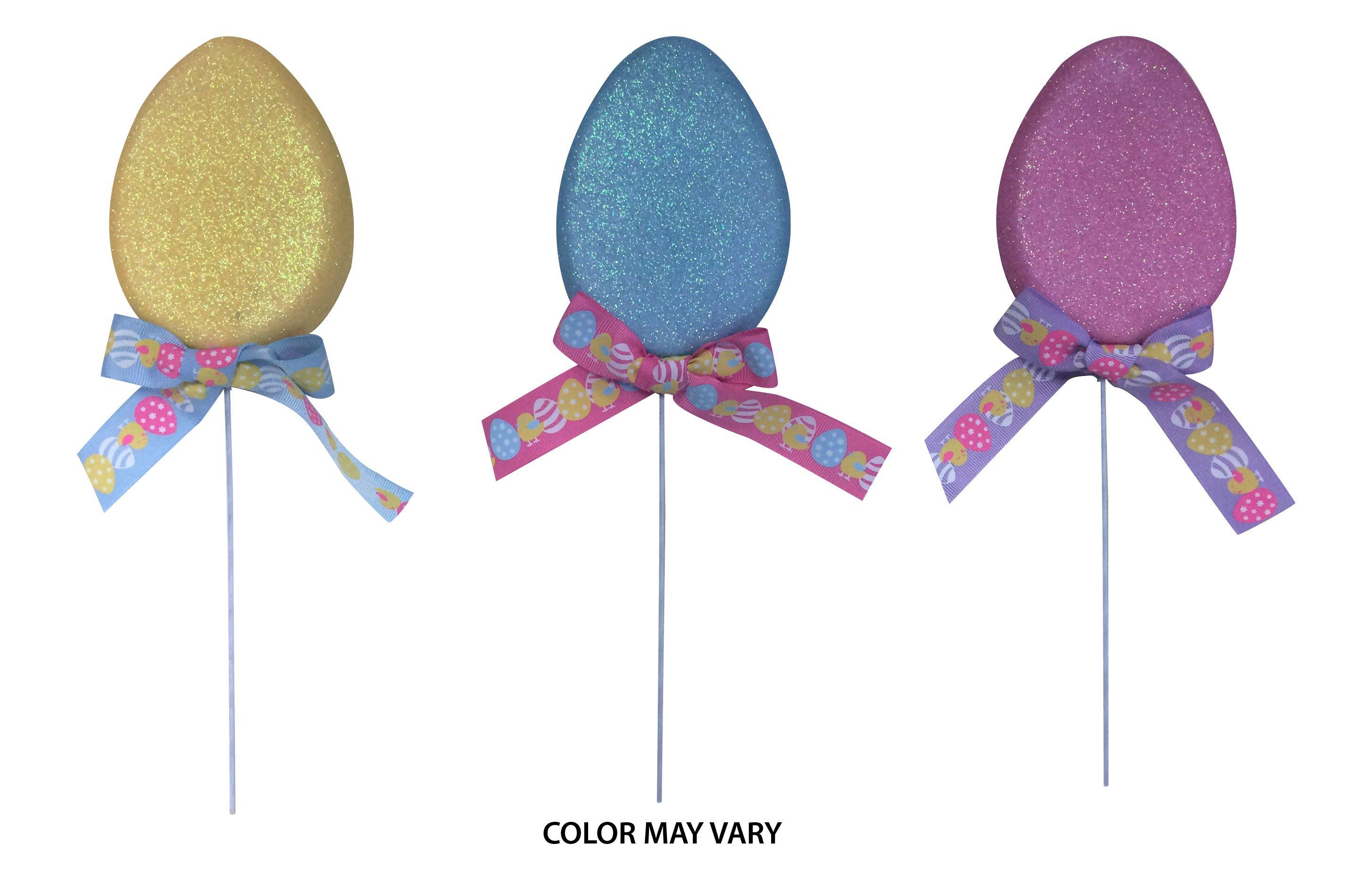 Glitter Easter Egg Pick, 12in, 1ct | Party City