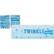 Giant Blue Twinkle Twinkle Little Star Personalized Banner Kit